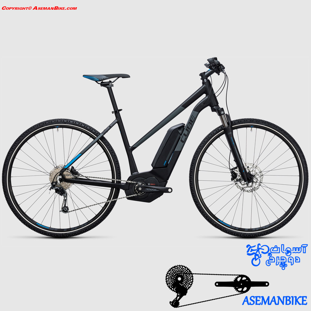 دوچرخه برقی کیوب مدل کراس هیبرید پرو سایز 28 2017 Cube Electric Bicycle Cross Hybrid Pro 28 2017