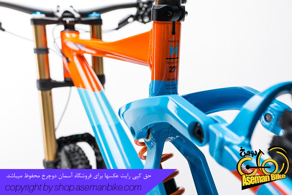 دوچرخه دانهیل کیوب مدل تو15 اچ پی ای - اس ال سایز 27.5 2017 آبی نارنجی Cube Downhill Bike TWO15 HPA SL 27.5 2017