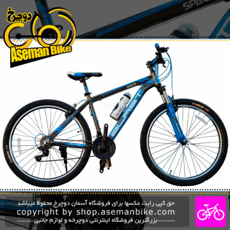 دوچرخه کوهستان بلست مدل Space سایز 27.5 سیستم 21 سرعته رنگ مشکی آبی Blast MTB Bicycle Space Size 27.5 21 Speed Black Blue
