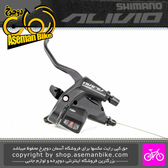 دسته دنده و دسته ترمز دوچرخه شیمانو مدل آلیویوST-M430 مشکی ۳x9 دنده 27 سرعته Shimano Shifter And Brake Lever Bicycle Alivio ST-M430 3×9 Speed