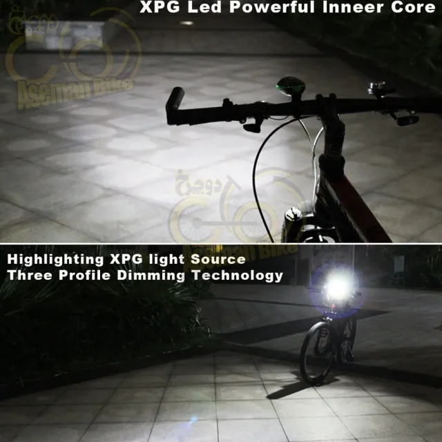 چراغ جلو دوچرخه 7588و سفید روشن یو اس بی شارژی 250 لومن Reddo Super Bright Bike Light LED Waterproof Rechargeable 250 Lumen
