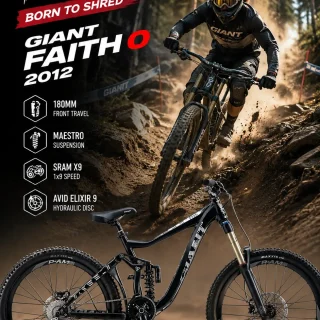 دوچرخه 26 GIANT Faith 0 دو کمک جاینت فیت 0 فری راید و دانهیل حرفه‌ای