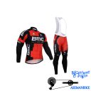 لباس دوچرخه ست کامل پیراهن شلوار دوبنده بی ام سی Cycling Jersey Bib Pants Set BMC