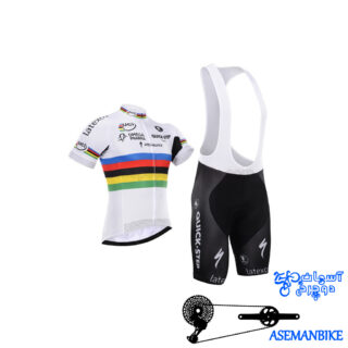 لباس دوچرخه ست کامل پیراهن شورت دوبنده قهرمانی دنیا Cycling Jersey Bib Shorts Set World Cup