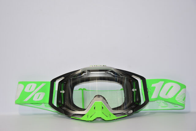 عینک دوچرخه دانهیل 100% مدل ریس کرفت مشکی نقره ای سبز Goggles 100% Race Craft