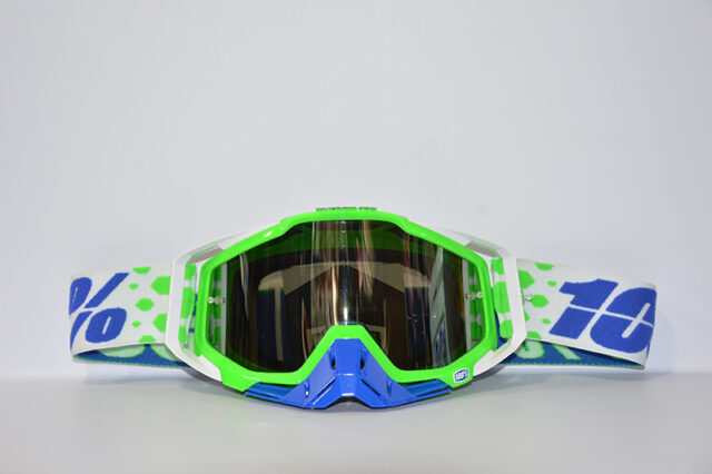 عینک دوچرخه دانهیل 100% مدل ریس کرفت سبز سفید آبی Goggles 100% Race Craft