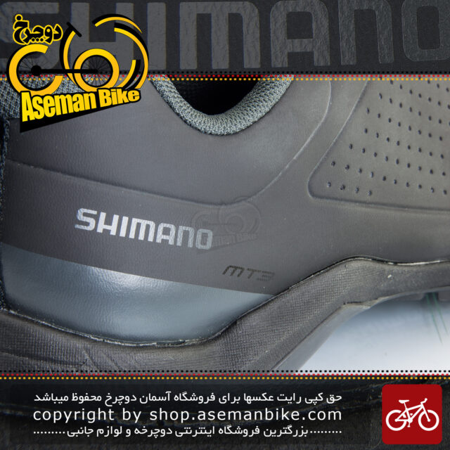 کفش دوچرخه کوهستان قفل شو شیمانو مدل ام تی 300 مشکی Shimano MT300 MTB SPD Lock Shoes Black