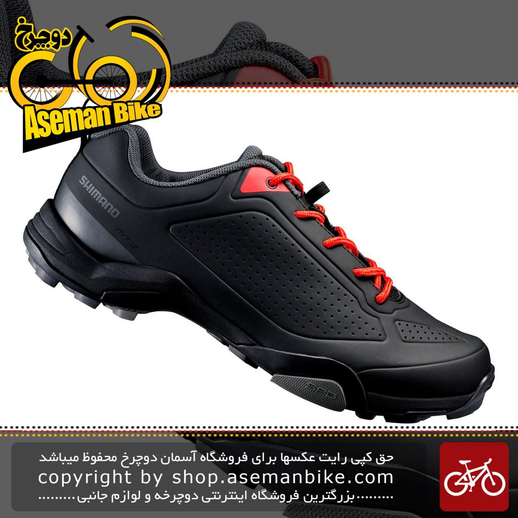 کفش دوچرخه کوهستان قفل شو شیمانو مدل ام تی 300 مشکی Shimano MT300 MTB SPD Lock Shoes Black