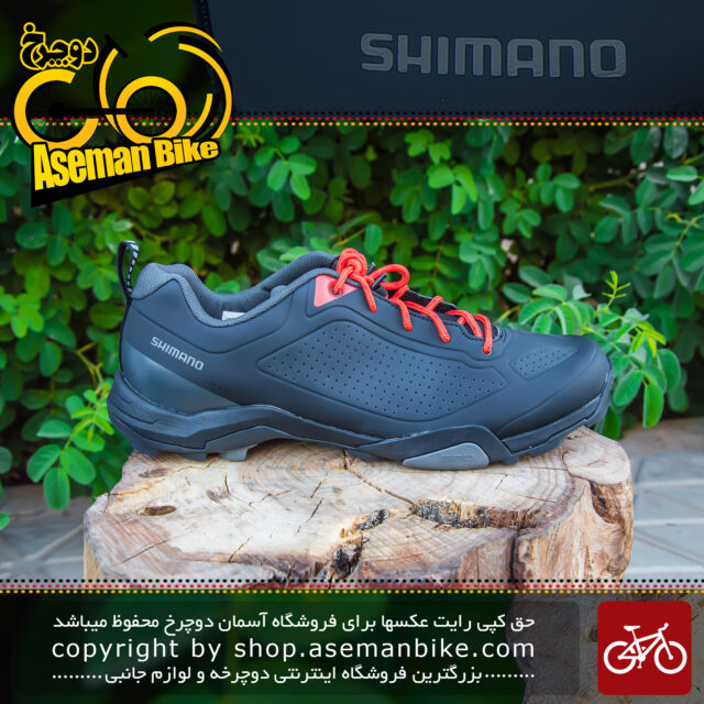 کفش دوچرخه کوهستان قفل شو شیمانو مدل ام تی 300 مشکی Shimano Lock Shoes MT300