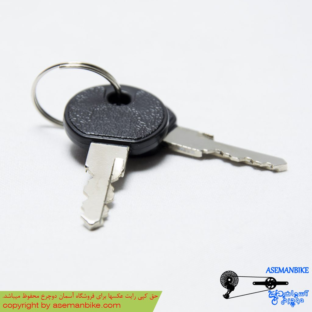 قفل کابلی کلیدی دوچرخه اوکی ضد سرقت قرمز مدل 012 OK Security Cable Lock 012