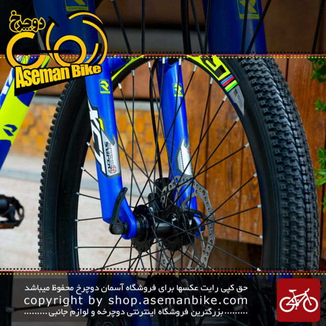دوچرخه کوهستان راپیدو مدل R5D ست شیمانو سایز 26 سال 2021 آبی/سبز فلورسنت Bicycle MTB Bicycle Rapido R5D 26 2021 Blue\Green Fluorescent