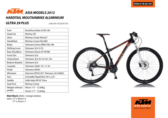 دوچرخه کوهستان کی تی ام مدل الترا پلاس سایز 29 KTM Ultra Plus