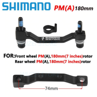 آداپتور رابط کالیپر ترمز دیسک عقب و جلو شیمانو 180 میلی متری Shimano SM-MA-F180P P2 Post Mount Disc Brake Adapter Front And Rear 180mm