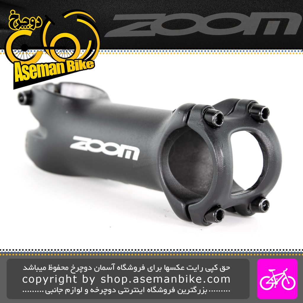 کرپی دوچرخه زوم آلومینیوم طول 105 میلیمتر شیب 10 درجه سایز اتصال 31.8 میلیمتری Zoom stem Alloy 105 mm