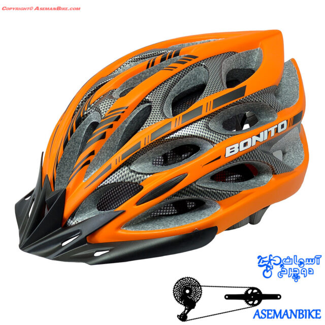 کلاه دوچرخه سواری بونیتو نارنجی و خاکستری Helmet Bonito Orange Gray