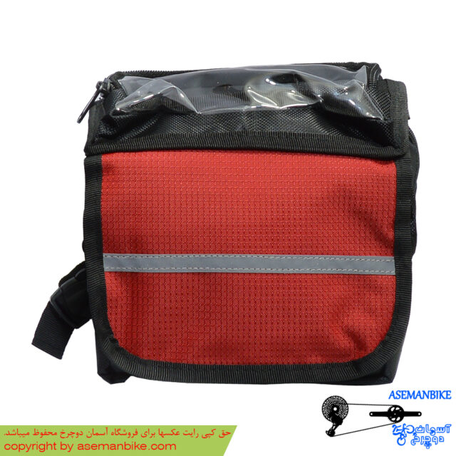 کیف موبایل روی تنه دوچرخه مشکی قرمز Mobile Bag Black Red For Bicycle