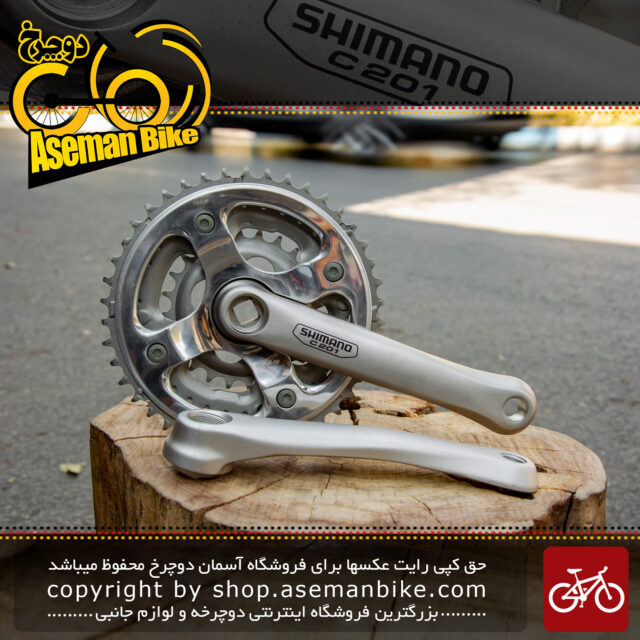 طبق قامه دوچرخه شیمانو سی 201 Shimano Crankset C201