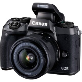 دوربین دیجیتال بدون آینه کانن مدل Canon EOS M5 Mirrorless Digital Camera With 15-45mm IS STM Lens