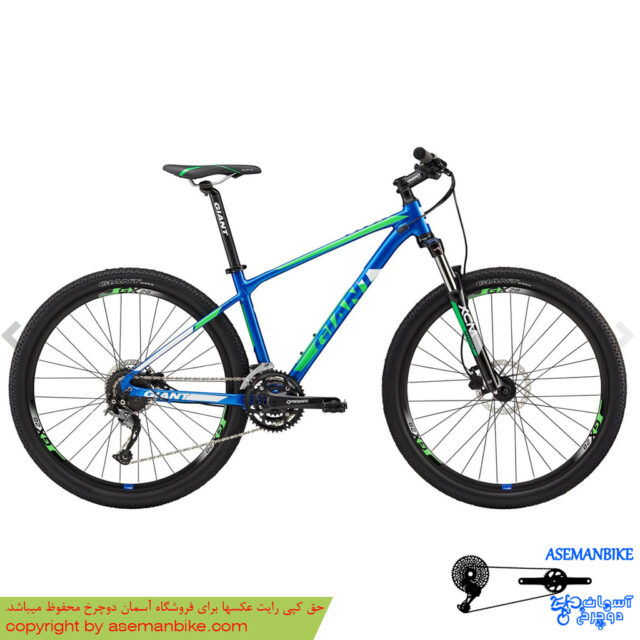 دوچرخه کوهستان دو منظوره جاینت مدل ای تی ایکس الیت 1 آبی سبز سایز 27.5 2018 Giant ATX Elite 1 27.5 2018