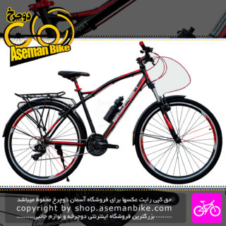 دوچرخه شهری توریستی بلست مدل توریست 24 دنده سایز 28 رنگ مشکی قرمز Blast City Bicycle Tourist Size 28 24 Speed Black Red