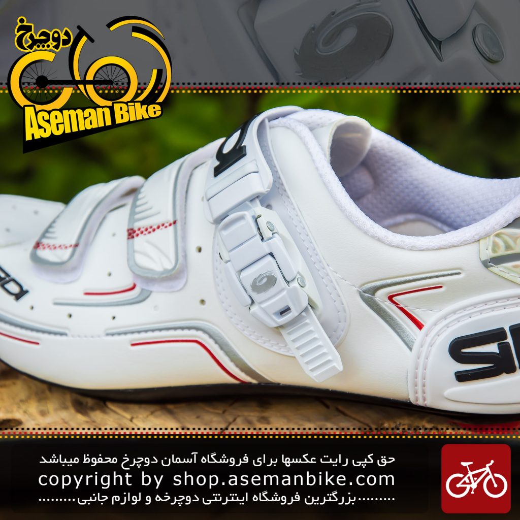 کفش دوچرخه سواری کربن کورسی جاده سی دی ایتالیا مدل لول سفید SIDI On Road Shoes Italy Carbon LEVEL