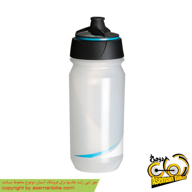 بطری آب دوچرخه تکس شانتی تویست 500 سی سی شفاف/آبی Tacx Bottle Shanti Twist 500cc