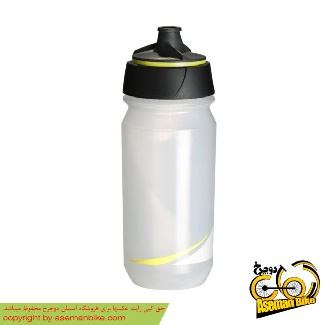 بطری آب دوچرخه تکس شانتی تویست 500 سی سی شفاف/فلورسنت-زرد Tacx Bottle Shanti Twist 500cc