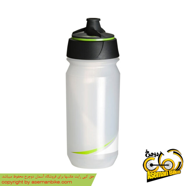 بطری آب دوچرخه تکس شانتی تویست 500 سی سی شفاف/سبز Tacx Bottle Shanti Twist 500cc