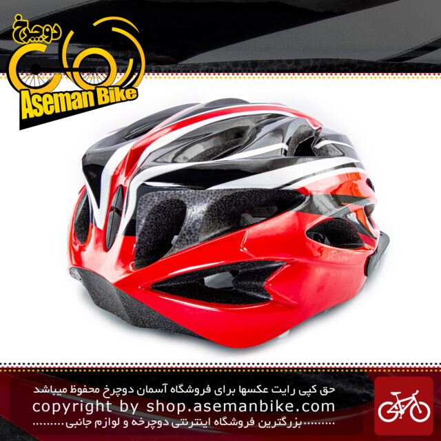 کلاه ایمنی دوچرخه سواری برند مون مدل ام 12 رنگ مشکی قرمز Helmet Bicycle Moon M12 Black RED