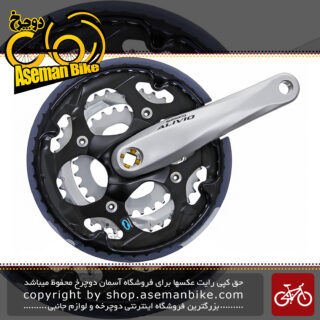 طبق قامه دوچرخه شیمانو مدل آلیویو اف سی – ام 411 42 و 32 و 22 دندانه Shimano Crankset Bicycle Alivio FC-M411 42X32X22T 170M