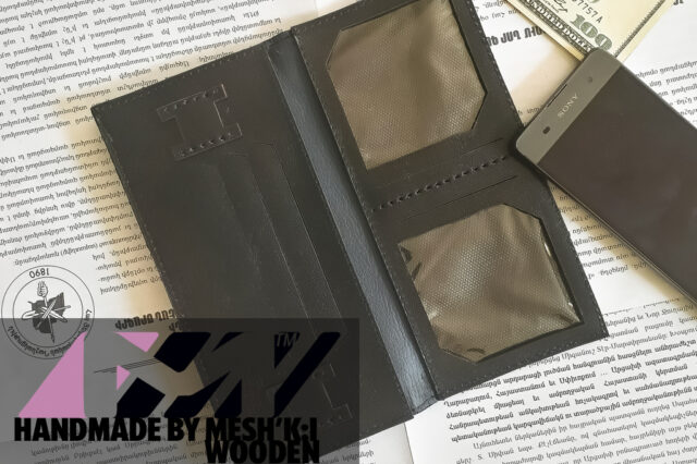 کیف جیبی پاسپورتی مشکی چرم مدل ایکس تی 009 Passport Wallet XT009 2019