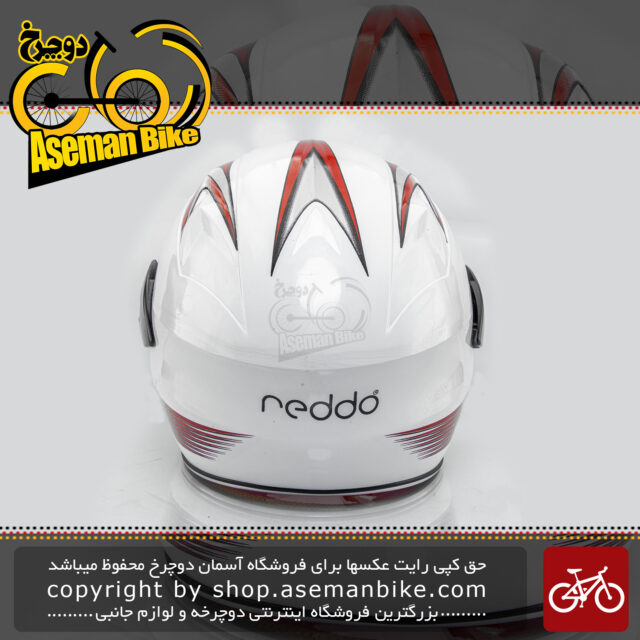 کلاه بچگانه موتوری نقاب دار برند ردو سفید و قرمز Reddo Kids Helmet White & Red