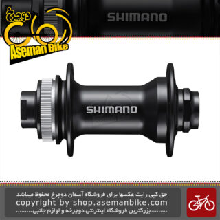 توپی شافت عقب کشویی و جلو دوچرخه شیمانو MT-400 B دیسک 36 سوراخ Front and Rear E-THRU Axle Hub CS Bicycle Shimano HB-MT400-B  36 Hole Disc