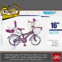 دوچرخه دخترانه بچگانه گلف سایز 16 ترکبندار کیف دار مدل 16210 GOLF Bicycle Kids Size 16 Model 16210