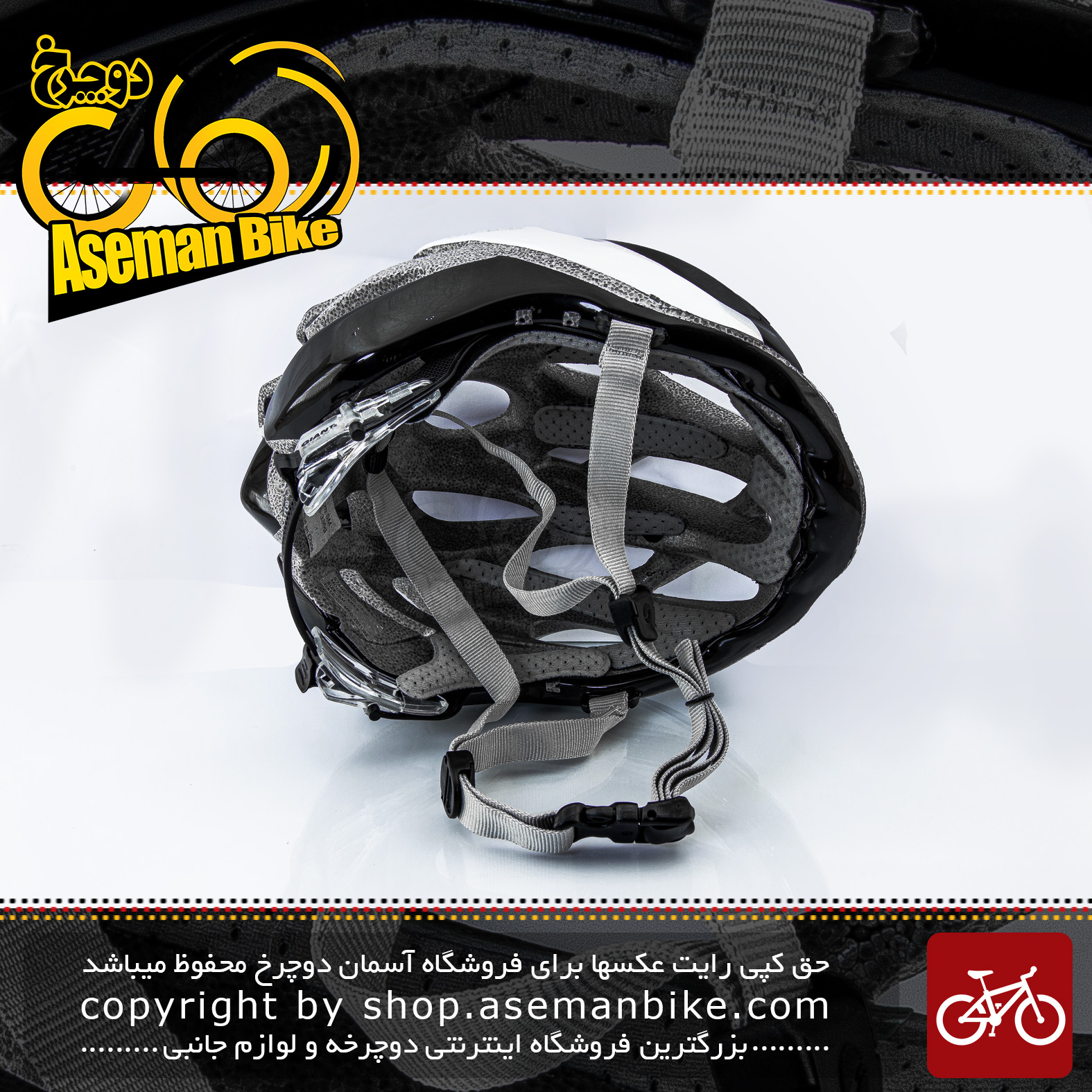 کلاه دوچرخه سواری جاینت آرس نقره ای سایز 61-58 سانتی متر Giant Bicycle Helmet ARES Silver size 58-61 cm