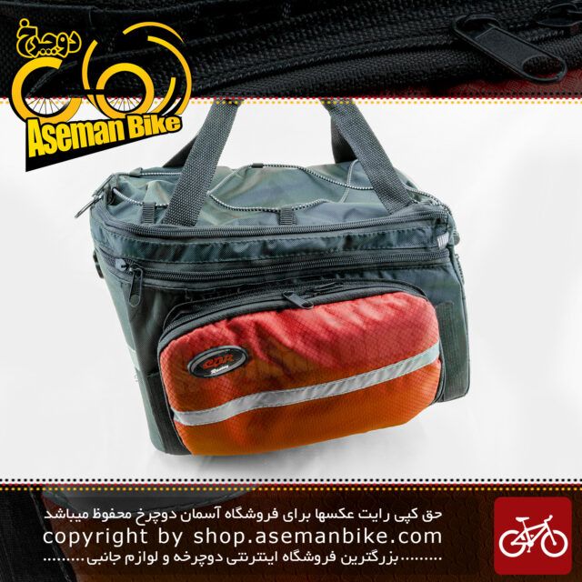کیف خورجینی دوچرخه سی دی آر مدل اف هاش 7000.3 مشکی قرمز CDR Bicycle Bag FHash-7000.3