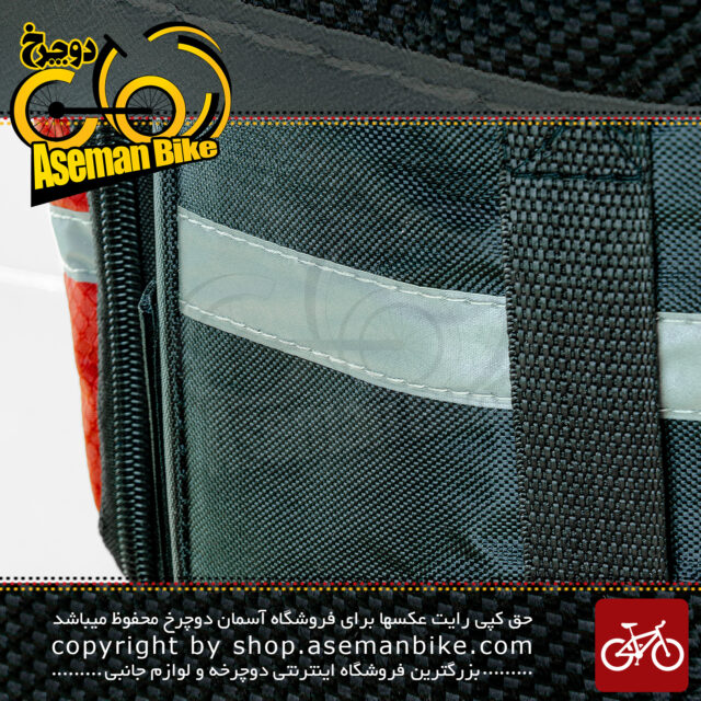 کیف خورجینی دوچرخه سی دی آر مدل اف هاش 7000.3 مشکی قرمز CDR Bicycle Bag FHash-7000.3