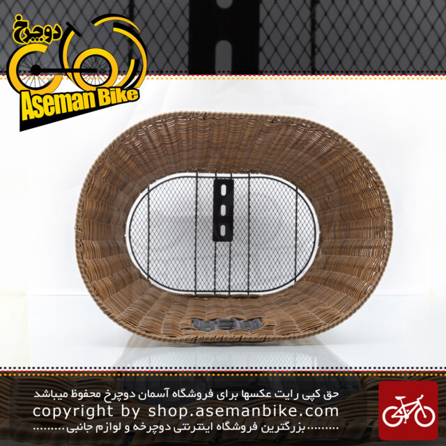 سبد مخصوص دوچرخه بافت توری جاینت مدل نیتروس 0130 قهوه ای Giant Bicycle Basket Nitros 0130