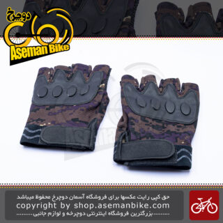 دستکش دوچرخه سواری مدل سولیدر نیم پنجه Bicycle Glove Solider Half