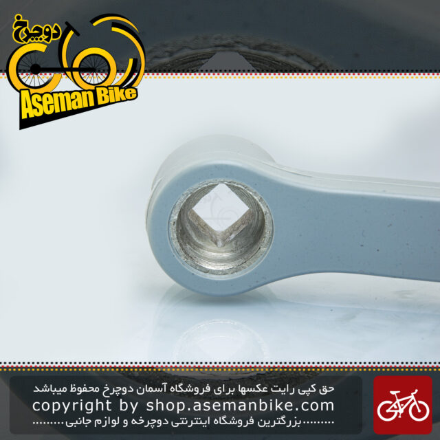 کرنک قامه استیل دوچرخه سمت چپ چهار گوش رنگ طوسی Bicycle Left Crank Arm Standard Pedal Hole Steel Gray 170 MM