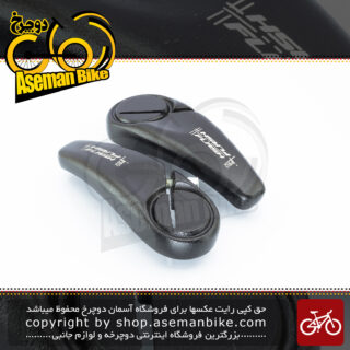 شاخ گاوی کوتاه دوچرخه فلش آلومینیوم مدل پرو مشکی Flash Bicycle End-bar Aluminum PRO Small Black