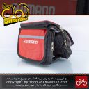 کیف روی تنه دوچرخه مرکوری مدل شیمانو لوگو قرمز هولدر موبایل Mercury Bicycle Frame Bag Shimano Logo Red