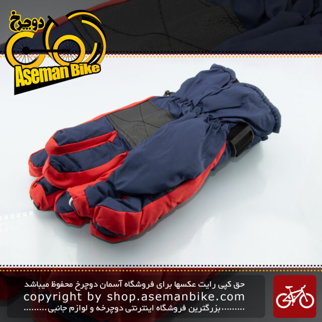 دستکش زمستانه دوچرخه/موتور سواری ترکام مدل تی جی 73 ضخیم با الیاف حفظ گرما قرمز/آبی TERCOM Bike\Bicycle Winter Glove TG-73