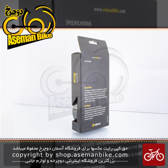 نوار فرمان دوچرخه جاده کورسی ولو مدل راپ ساخت تایوان مشکی VELO On-road Handlebar Tape Wrap Taiwan Black