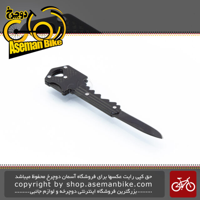 ابزار کاربردی کمپینگ چاقو کلیدی تاشو ضامن دار ام تول مدل 1017 مشکی M-Tool Multi Mini Tool Knife Key 1017 Black