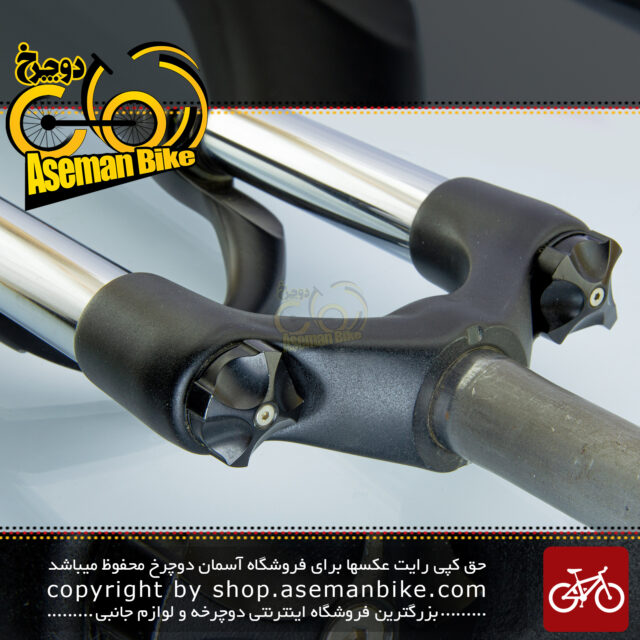 دوشاخ دوچرخه کوهستان نعلی معکوس بدون جوش مانیتو مدل اسلیت سایز 26 مشکی Manitou MTB Bicycle Fork Slate 26 Black