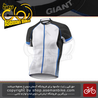 لباس دوچرخه سواری تی شرت برند جاینت مدل استریک آستین کوتاه سفید سایز ایکس لارج Bicycle Giant Streak Short Sleeve Jersey XL