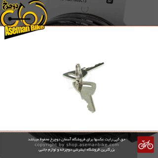 قفل دوچرخه کابلی برند وایب مدل 1000C13 سایز 12 با طول 1500 میلیمتر مشکی Cable Lock Bicycle Brand VIBE Size 12x1500mm Model 1000C13 Black