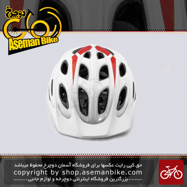 کلاه دوچرخه سواری کوهستان برند جاینت مدل اگزمپت سایز 57-50 سفید-قرمز Giant Bicycle Helmet EXEMPT 50-57 CM White RED