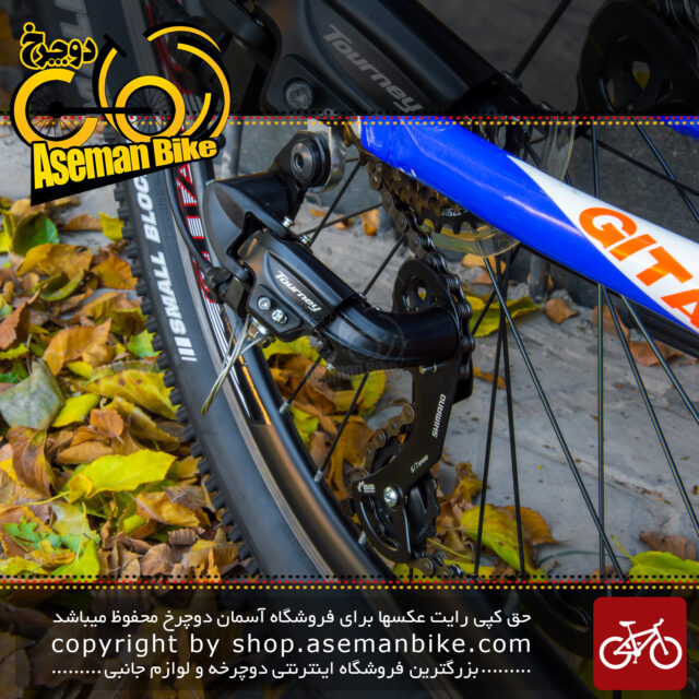 دوچرخه کوهستان شهری ژیتان سایز 26 با سیستم دنده 21 سرعته آبی سفید نارنجی Gitane Bicycle MTB City Size 26 21 Speed Blue White Orange